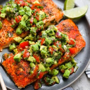 Cilantro Lime Salmon with Avocado Salsa